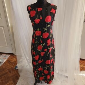 R&K Originals Rose Print Maxi Dress